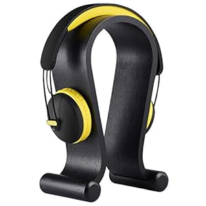 SAMDI Wood Headphone Stand Headset Stand Headphone Holder Universal Gaming Headset Holder – Oak Wood