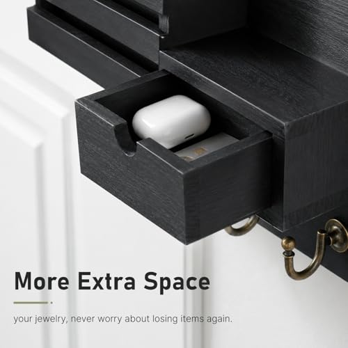 FifthQuarter-Key-Holder-Wall-Mount-with-Drawer-and-6-Sturdy-Hooks-A-Black-Cute-Rustic-Farmhouse-Wooden-Key-Hooks-for-Wall-Reliable-Entryway-Organizer-for-Keys-and-Daily-Essentials-Easy-Installation