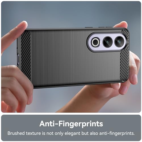 Image of NPRC Hybrid Ultra Slim Protective Case TPU Non-Slip Carbon Fiber Texture Shockproof Case Cover for Oppo A3 pro - Black