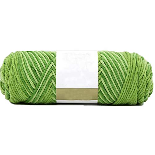 Image of Green Soft Cotton Crochet Yarn - 100g /0.22lb Rainbow Gradient Yarn for Sweater, Bag, Hat, Scarf