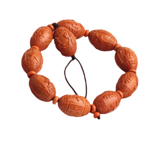 Chaîne de main noyau d'olivier XIALON contre le stress : bracelet bois naturel