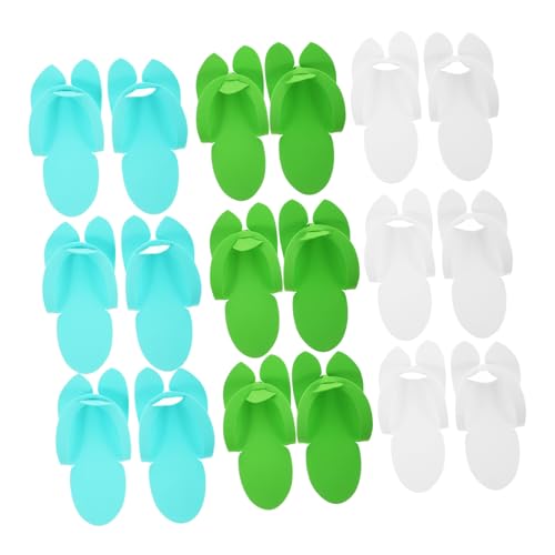 TOVINANNA 48 Pairs Disposable Salon Slippers for Spa Home Use Lightweight Beach Footwear Random Colors for Guests Family
