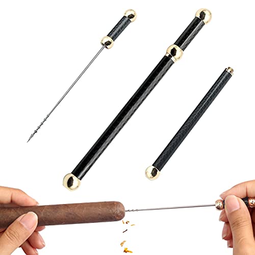 Cigar Draw Enhancer Cutter Cigar Punching Tool Portable Cigar Needle with Box-A Must Choice for Serious Cigar Enthusiasts