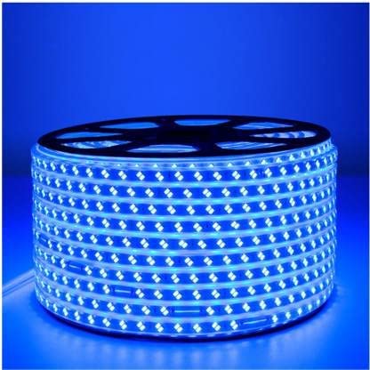 Image of 3014-108 Led Waterproof Strip Rope Pipe Light for False Ceiling Light,Decorative led SMD Roll Light with Adapter (Blue-15 Meter)