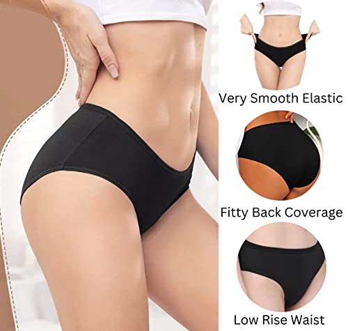 Image of Womens Underwear Lycra Cotton Panties Bikini Hipster Briefs Set for Ladies Teen Girls Comfortable Breathable Pack of 1