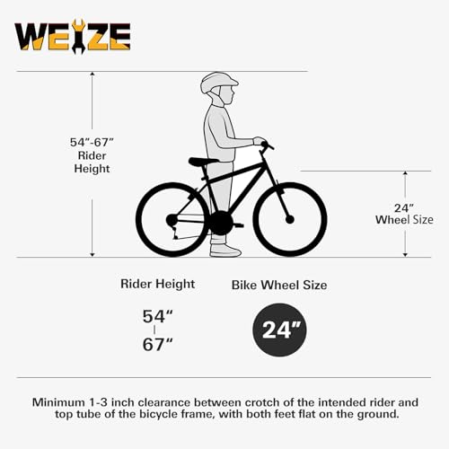 Image of WEIZE Mountain Bike, 24 26 27.5 inch Outdoor Cycling Bike,18-Speed /High-Carbon Steel /Dual Full Suspension, Adjustable Ergonomic Seat for Men Women Adult, MTB Bicycle with Suspension Fork