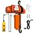 YATOINTO Electric Chain Hoist 1/2Ton, 10Ft Wired Remote Control w/Emergency Stop Switch Swivel Hook Max Load 1100lbs Max Lift Height 10 Ft 120V Overhead Crane Hoist for Garage Ceiling