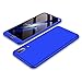 Produktbild XCYYOO für Huawei P20 Hülle Hardcase 3 in 1 Ultra Dünn 360 Full Body Schutz Schutzhülle Anti-Kratzer Elegant Matte Stoßfest Hart PC Skin Rückdeckel Glatte Rückseite Handyhülle-Blau