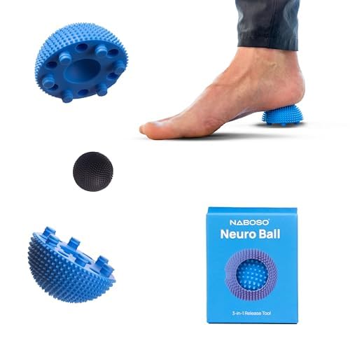 NABOSO Neuro Ball, Foot Myofascial Release Tool, Textured Massage Ball for Feet, Self Massage, Mobility and Recovery