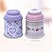 TooGet Elegant Metal Tinplate Empty Tins, Shabby Chic Mini-boxes for DIY Candles, Dry Storage, Spices, Tea, Candy, Party Favors, and Gifts (Cylinder 6-Pack)
