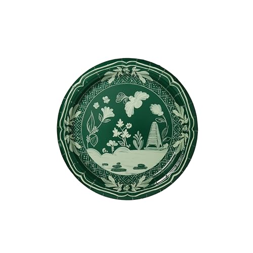 Beachside Pavilion Disposable Paper Dessert Plates Pack of 8 - Great for outdoor events, bbqs, dinner parties, weddings, birthdays, bachelorette parties (Forest & Sage)