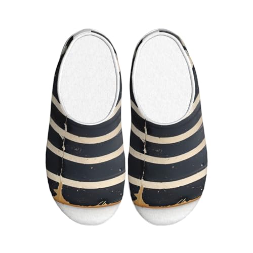 Chaussons antidérapants EdWal en peluche chaude d'hiver motif tableau noir
