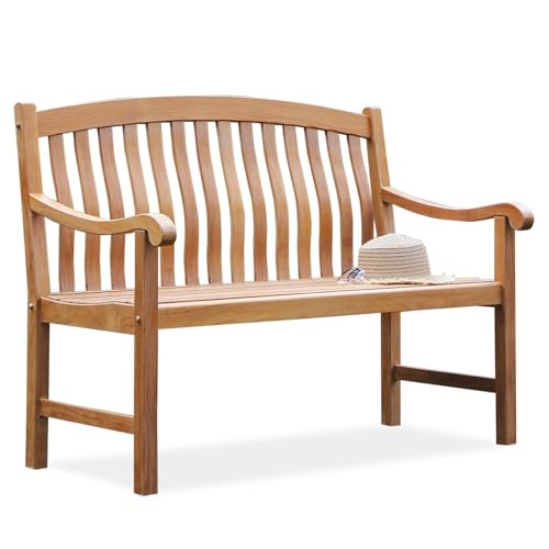 Cambridge Casual Arie 4-Foot Teak Wood Outdoor Garden Bench – Weather-Resistant Wooden Patio Bench...