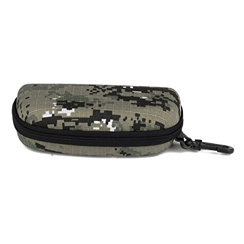 WINOMO – Estojo de armazenamento para óculos de sol ao ar livre à prova de choque com zíper e gancho