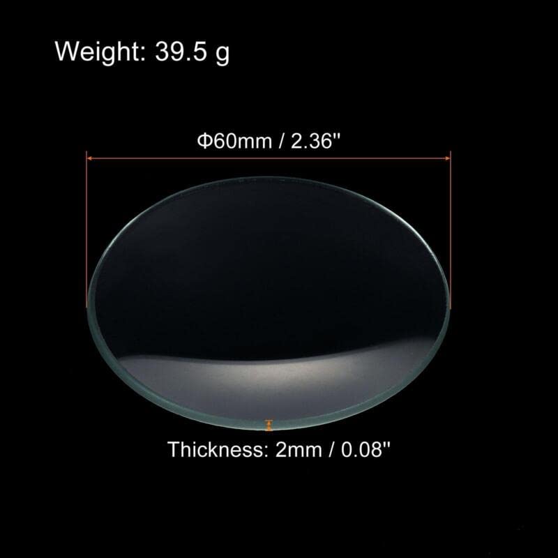 Tool parts 60 Mm Diameter Watch Glass - 3 Packs Beaker Cover Smooth Edges Chamfered Arc