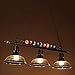 LAKIQ 3 Lights Island Light Hanging Pool Table Light Fixture Pendant Light with Clear Glass Shade Special Billiard Ball Decoration Chandelier for Gaming Room Living Room Kitchen