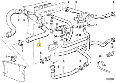 BMW 11531708499 Coolant Hose