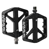 Pedales de bicicleta con rodamientos sellados, plataforma de 9/16 pulgadas, pedales planos antideslizantes, reposapiés para bicicleta de montaña a prueba de polvo