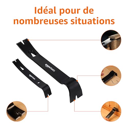 Amazon Basics Kit 4 unité, lot de 1 avec pied-de-biche et arrache-clous, Noir – Image 5