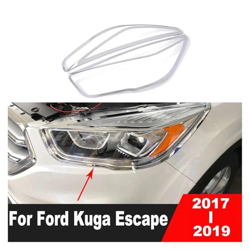 Accesorios marco faros Ford Kuga Escape 2017-2019 cejas delanteras 5