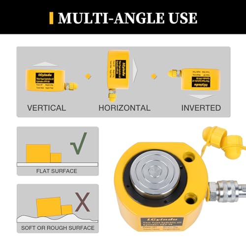Image of 30T Low Profile Stroke Hydraulic Ram Cylinder Jack 0.55 inch Stroke FPY-30 Single-Action Lifting Cylinder Jack Mini Protable Porta Power Ram for Machinery and Industry