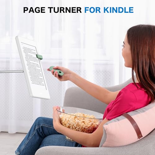 Image of RF Remote Control Page Turner for Kindle Paperwhite Scribe Accessories, Page Turner Clicker for iPad Tablets Reading Novels Taking, Phone Camera Video Record Triggers Remote, Green