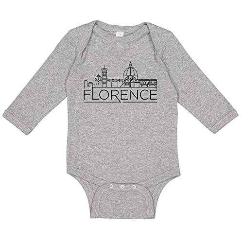 TATY Kids Skyline Florence Italy Long Sleeve Baby Infant Bodysuit