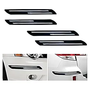 ADVEE Universal Car Bumper Protector Guard Double Chrome (Set of 4)