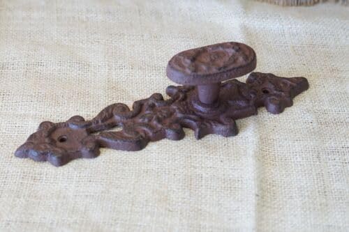 Vintage 2 Cast Iron Large Antique Style Fancy Barn Handle Gate Pull Shed Door Handles Wall décor