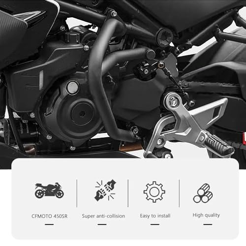 Barre anti-collision pour CFMOTO 450SR pare-carter antichoc noir - 4