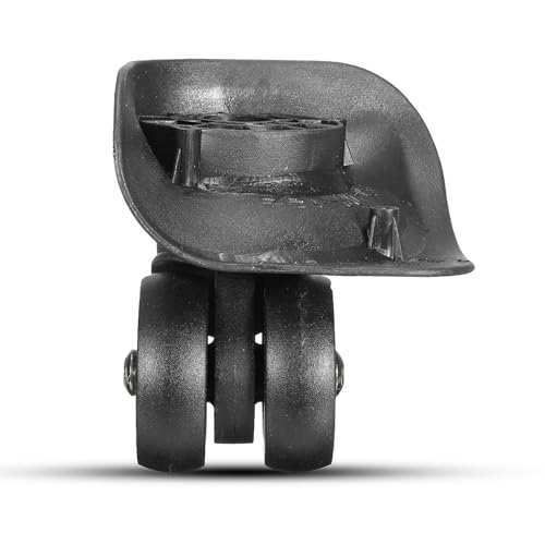 Silent Suitcase Replacement Wheels 2 Pack Black Nylon Rubber Swivel Luggage Wheels with Screws for Travel Bags3