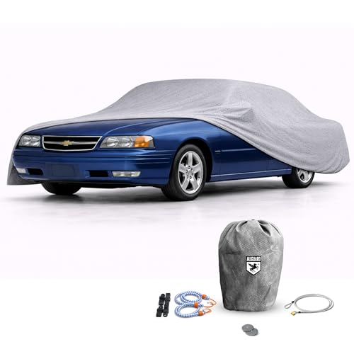 Image of Weatherproof Max Car Cover & Warranty Compatible with Chevrolet 1994-1996 Impala - Outdoor Cover Theft Cable Lock Car Accessories Better Than Waterproof