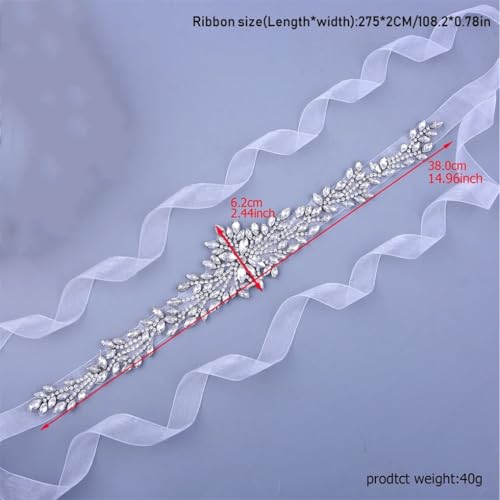 Women Wedding Belts Bride Beaded Bridal Dress Sash Rhinestones Jewel Women'S Accessories Gown Decoration Girdles2