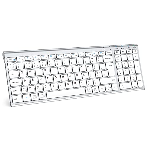 iClever Bluetooth Keyboard, Rechargeable Wireless...