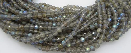 Labradorite facettée 4mm pour création de bracelet artisanal et bijoux géométriques