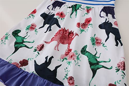 Image of HILEELANG Toddler Girl Cotton Casual Dress Summer Short Sleeve Basic Tunic Playwear Shirt Dresses