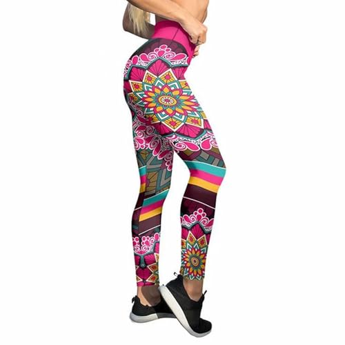 Generisch Leggins - Leggings estampados de color piel básicos para entrenamiento, yoga, pantalones de yoga suaves para mujer, leggings negros para mujer, invierno, rojo, 4XL