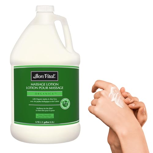 Bon Vital', Organica Massage Lotion, 1 Gallon, Lightweight Massage Lotion for Massage Therapy and...
