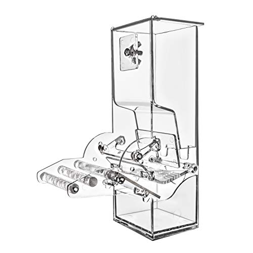 Danlince No Mess Bird Feeder for Cage,Free Install Parrot Automatic Foraging Systems