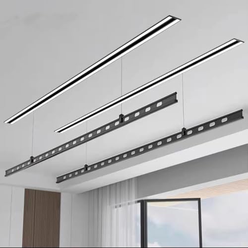 HJYBFA 1.5m Black Electric Ceiling Clothes Airer Wall or Double Pole Aluminium Steel Laundry Room Clothes Airer