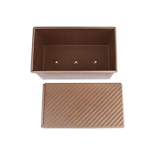 ZHUOJIA Loaf Pan with Lid, Non-Stick Carbon Steel Bakeware Pullman Loaf Pan Bread Pan Toast Mold with Cover for Baking