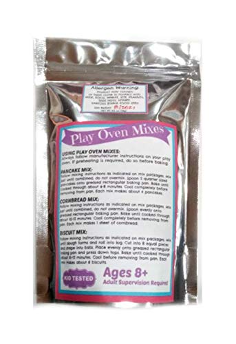Children's Easy to Bake Oven Mixes Play Toy Real 6 Mix Super Pack Refill Kit Honey Cornbread Buttermilk Biscuits Pancakes Flapjacks Ultimate Set Cooking Baking Supplies Net Wt 4.8 oz