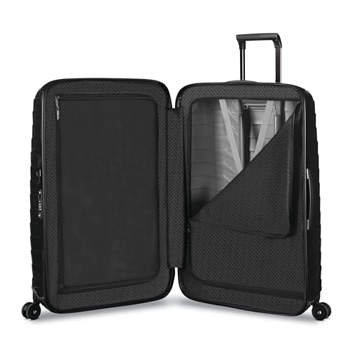 Image of Samsonite Proxis Large Hardside Luggage with Dual Spinner Wheels - Innovative Roxkin Lightweight Shell With Ultimate Durability- Includes TSA Lock, Ergonomic Telescoping Handle - Black