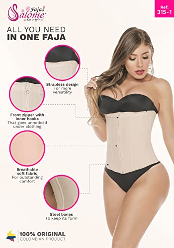 Salome 315-1 Women Colombian Zipper Body Sculptor Waist Trainer Cincher Trimmer4