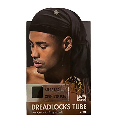 Annie Mr Durag Dreadlock Tube Open End Tube Black