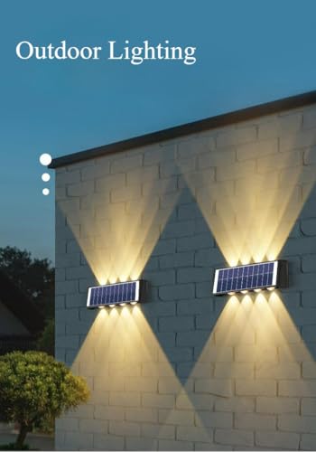 GDJIAYIYI Solar Wall Light Outdoor, Solar Fence Lights, Up & Down Outdoor Solar Wall Light,Waterproof - Image 4