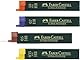 FABER-CASTELL 205027 - Feinminen Set Super Polymer, 6 Stück mit je 12 Minen, 0.5 mm, Härtegrad 2B