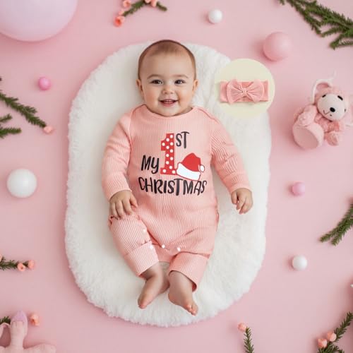My First Christmas Baby Girl Outfit Newborn Long Sleeve Romper Onesie Infant Jumpsuit Fall Winter Clothes Outfits4
