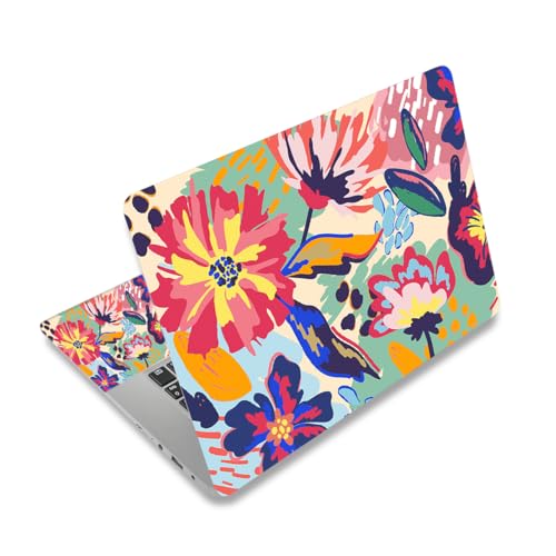 Image of Laptop Notebook Skin Sticker Cover Decal, 12 13 13.3 14 15 15.4 15.6 inch Laptop Vinyl Skin Sticker Cover Art Protector Decal Universal, Graffiti Flower