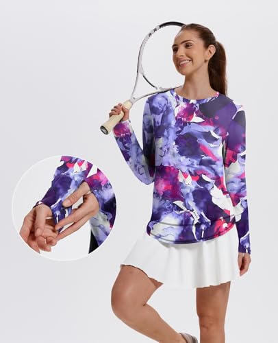 Image of XIEERDUO Women's Workout Tops Long Sleeve Shirts Sun Protection UPF 50+ Quick Dry Shirts for Hiking Running S-3XL